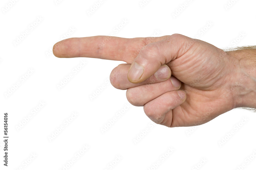 Fingerzeichen eins Fingerzeichen eins