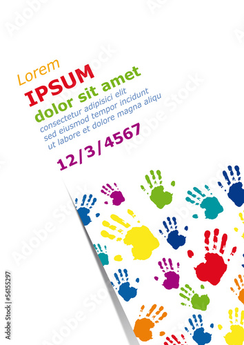 Vector friendship background, handprints