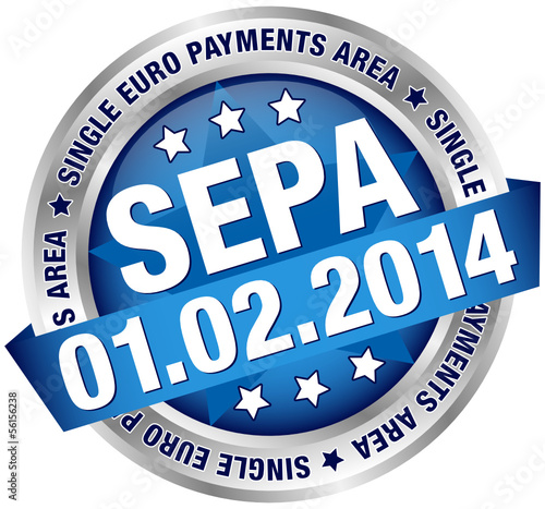 Button Banner "SEPA" blue/silver
