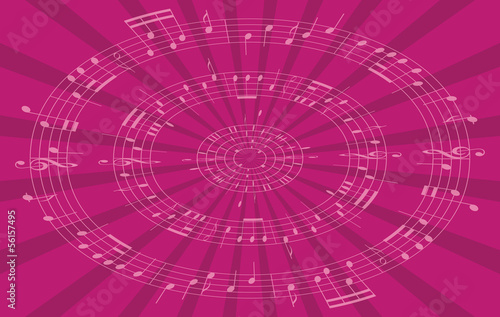 music vector radial background