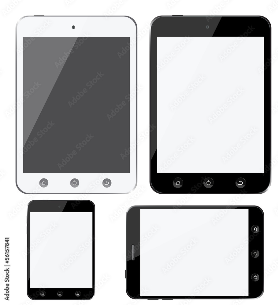 Set of modern digital devices, smartphones, tablets Set of modern digital devices, smartphones, tablets