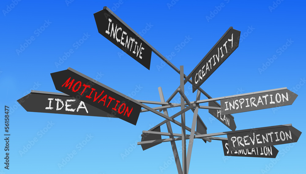 Fototapeta premium motivational signs post