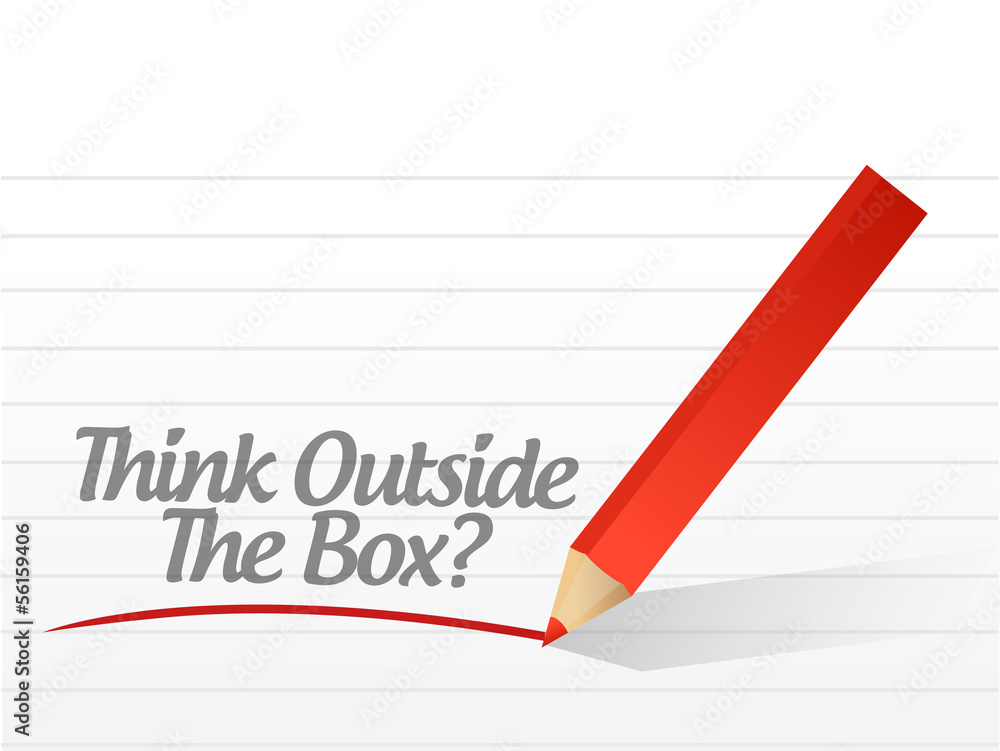 think outside the box written on a white paper think outside the box written on a white paper