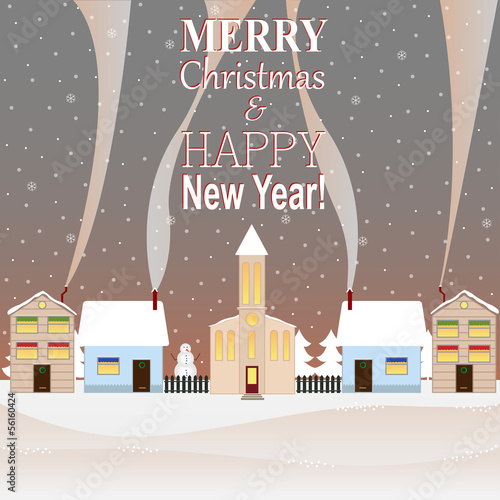 new year and christmas greeting card
