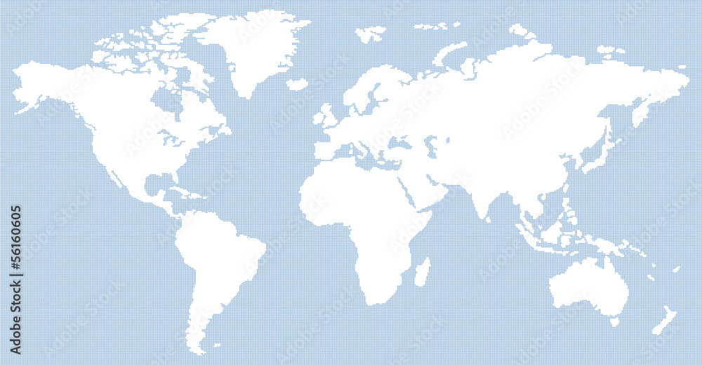 dotted blue world map