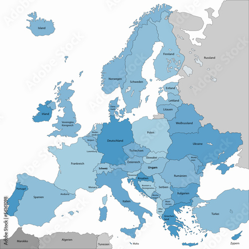 europa in blau