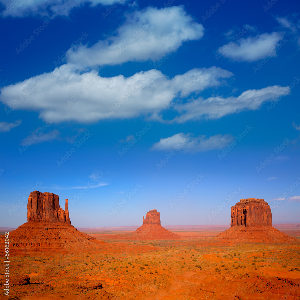 Monument Valley West and East Mittens and Merrick Butte Monument Valley West and East Mittens and Merrick Butte