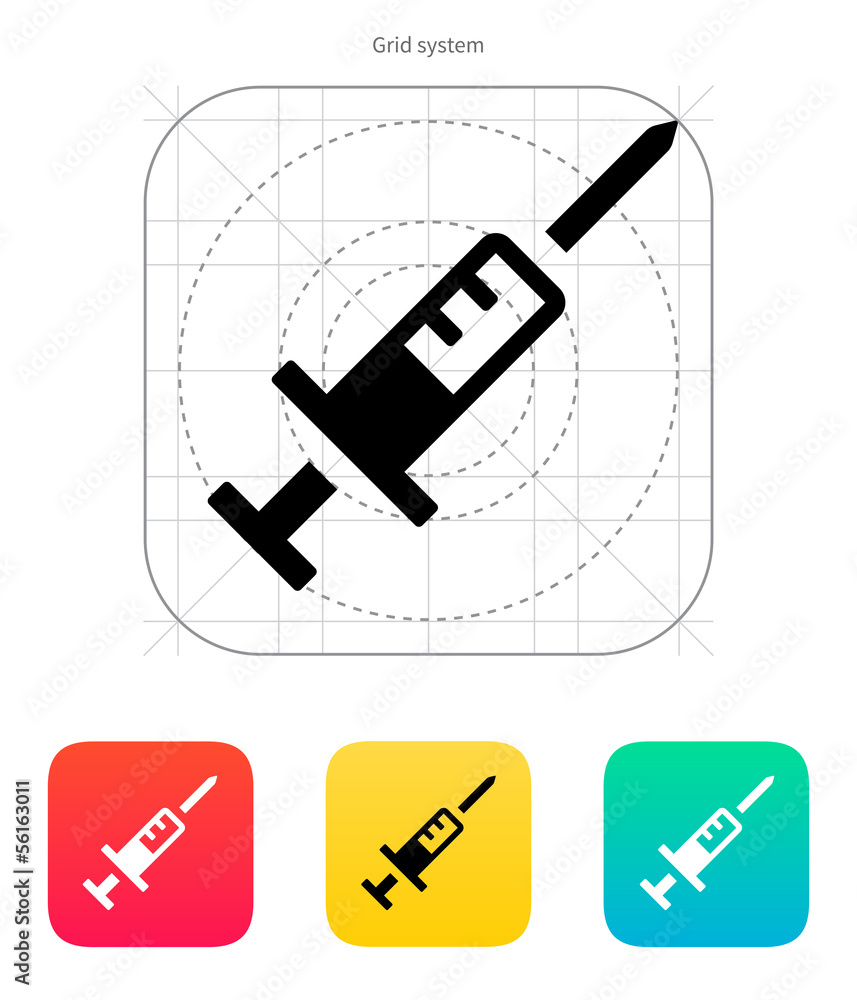 Medical syringe icon. Vector illustration. Medical syringe icon. Vector illustration.