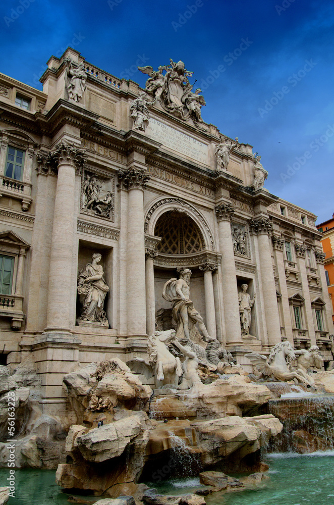 Rome,Italy,Trevi fountain,fontana di Trevi