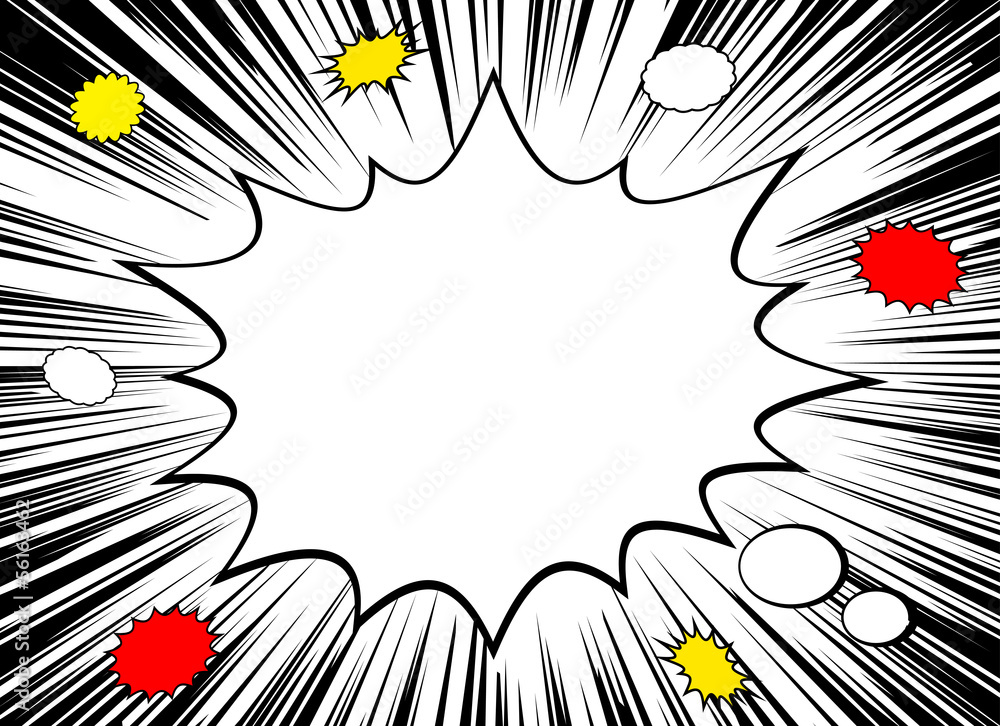 集中線 吹き出し Stock Vector Adobe Stock