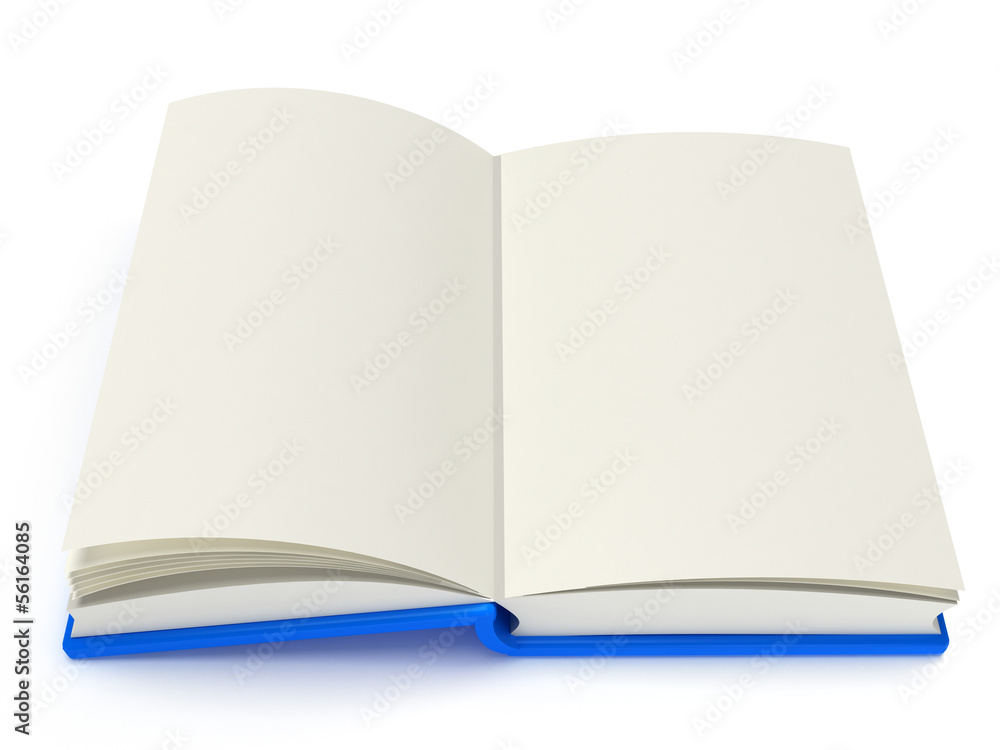 3D Illustration of an Open Book 3D Illustration of an Open Book