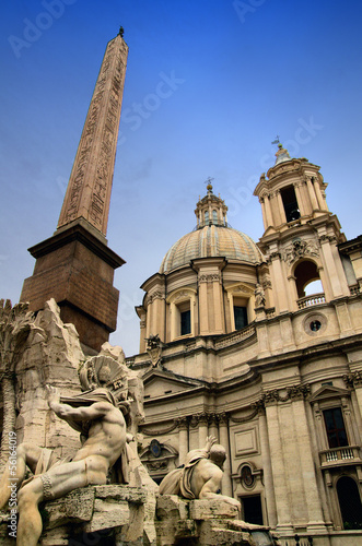 Rome,Italy,piazza navona,obelisk © PanoArt360
