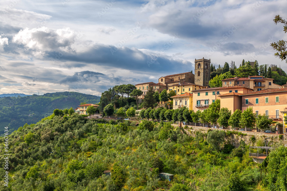 Italian medieval town of Montecatini Alto in Tuscany