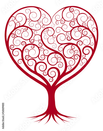 Abstract heart tree