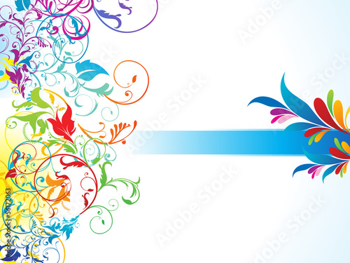 abstract colorful floral background