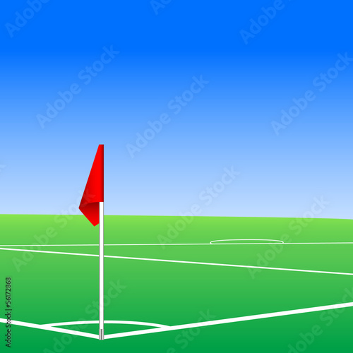 Illustration of a football pitch corner flag