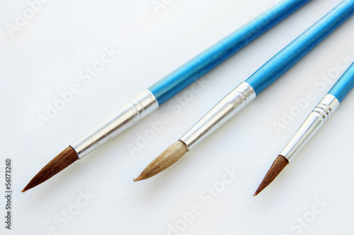 Set of three paintbrushes