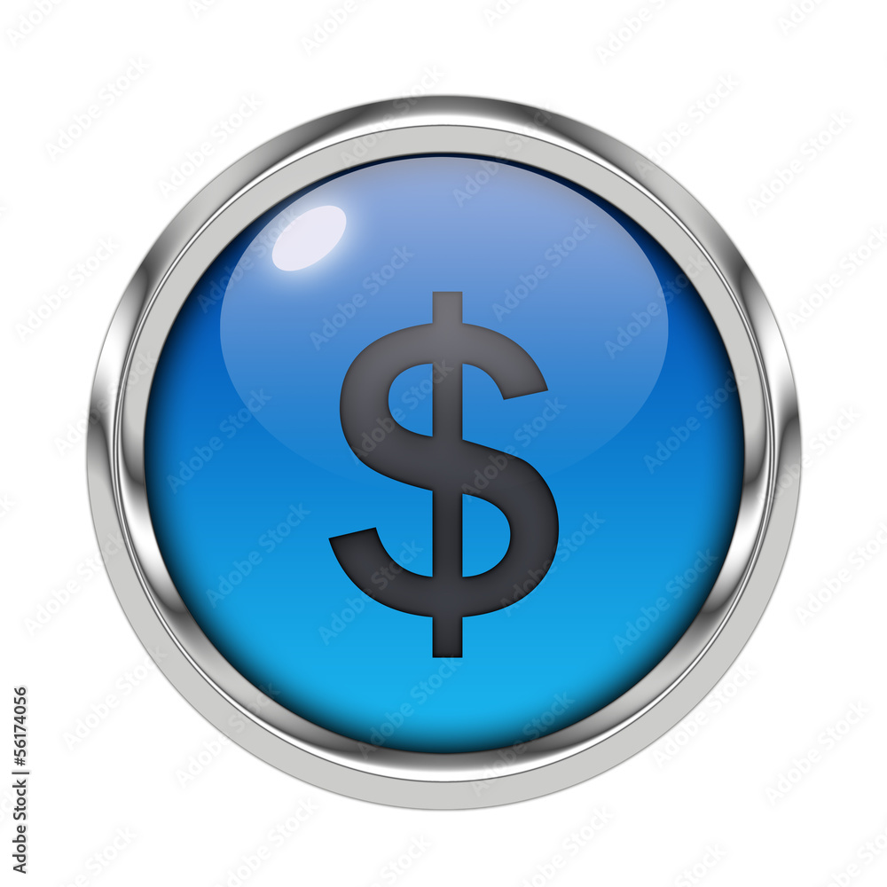Glossy dollar icon Glossy dollar icon