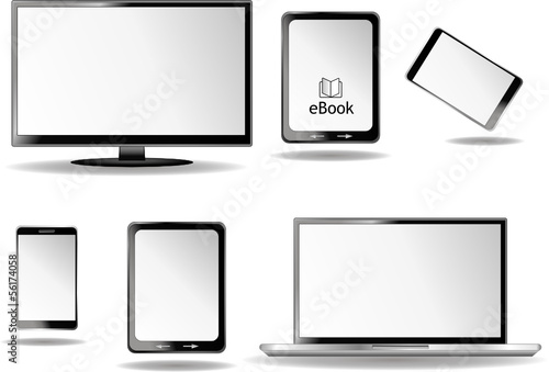 Tv Laptop Ebook Reader Smartphone Set