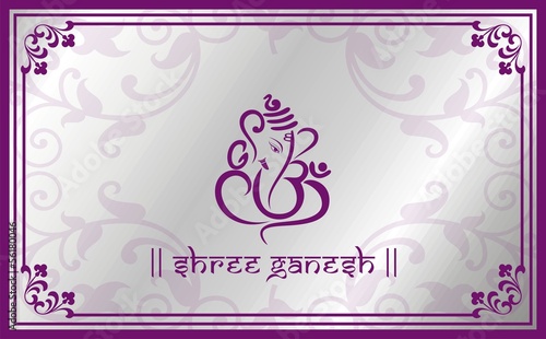 Ganesha, wedding card, royal Rajasthan, India