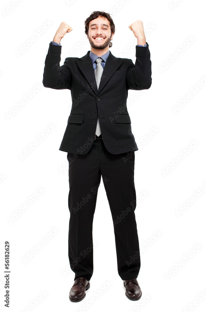 Happy businessman isolated on white Happy businessman isolated on white