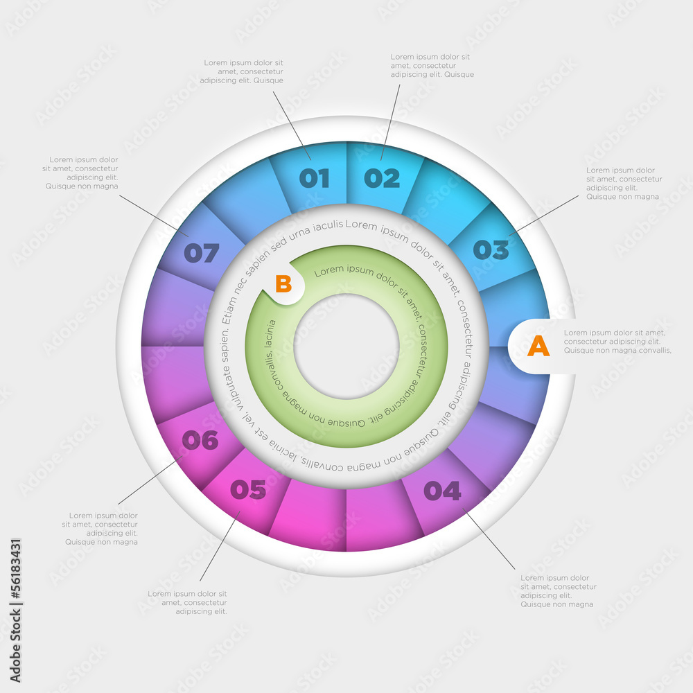 Colorful pie chart infographic Colorful pie chart infographic