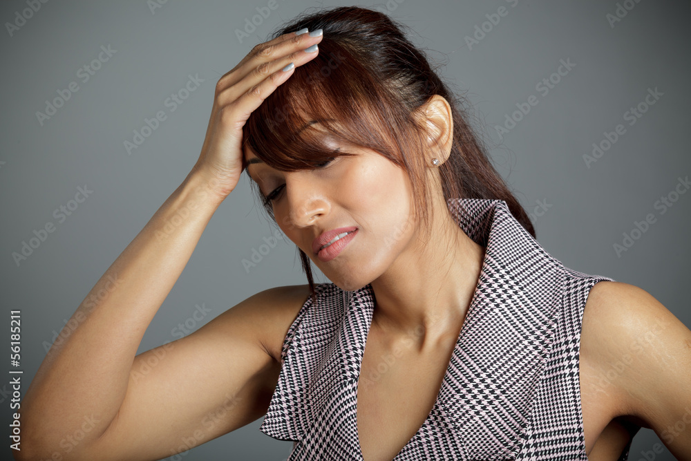 Fototapeta premium Attractive Indian woman isolated on white background