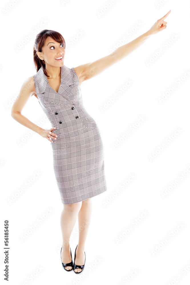 Fototapeta premium Attractive Indian woman isolated on white background