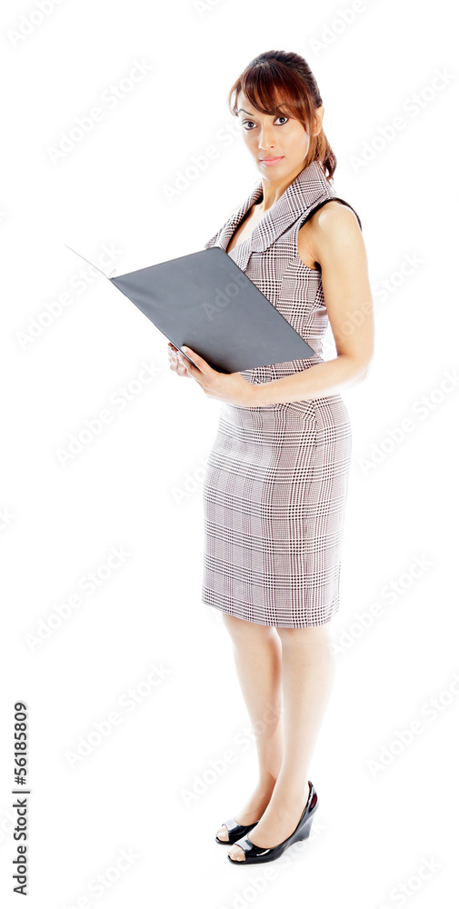 Attractive Indian woman isolated on white background Attractive Indian woman isolated on white background