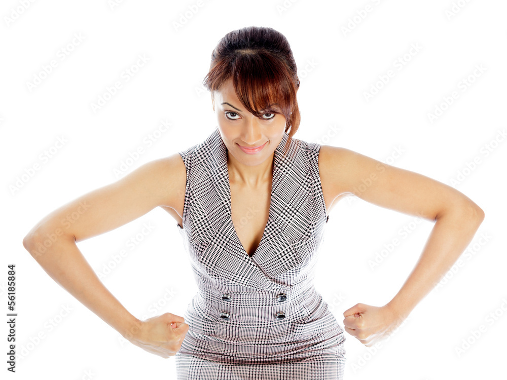 Attractive Indian woman isolated on white background Attractive Indian woman isolated on white background