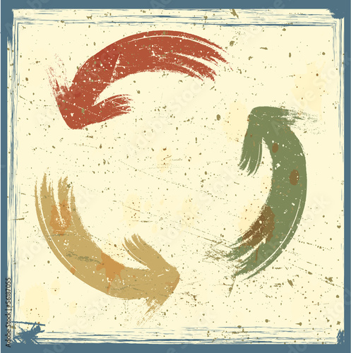 grunge arrows