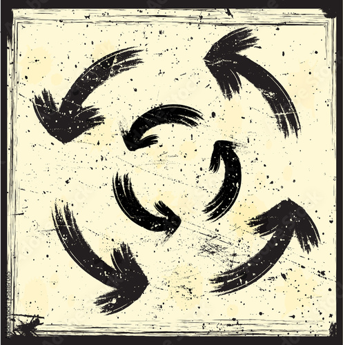 Grunge arrows