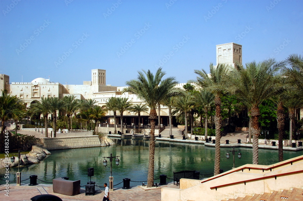 Fototapeta Widok na hotel Burj Al Arab z Souk Madinat Jumeirah.