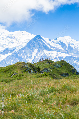 A beautiful view of the mont blanc in the french alps