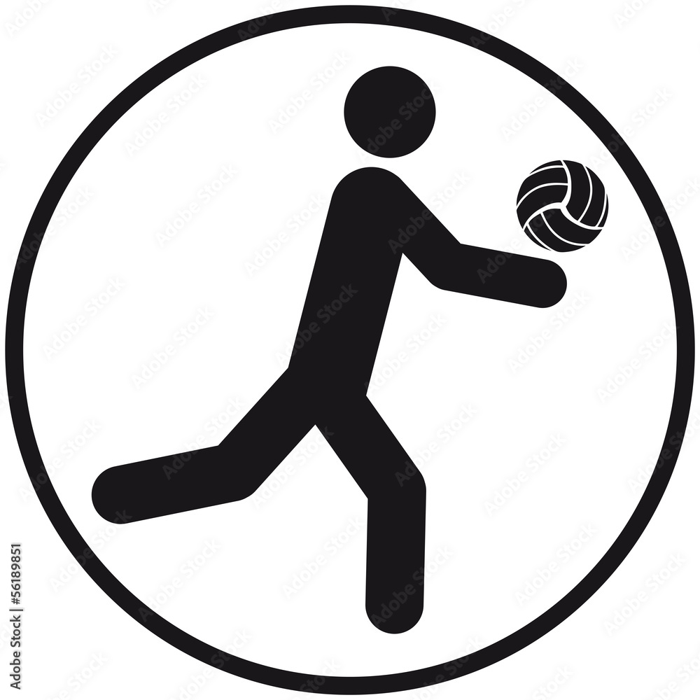Fototapeta premium Volleyball Circle Icon