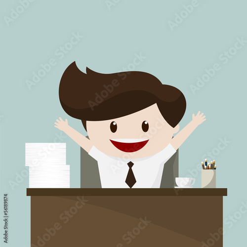Business man -  Happy at Work