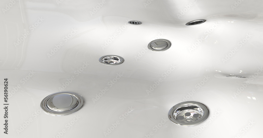 Ceramic surface with bathtub drain plugs Ceramic surface with bathtub drain plugs