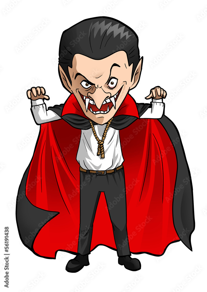 Cartoon illustration of a Dracula Stock Illustration | Adobe Stock