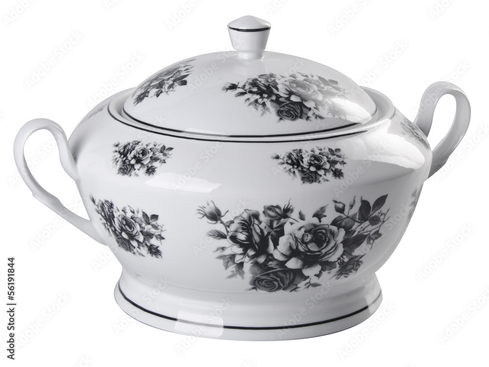 Beautiful cooking pot on the white background Beautiful cooking pot on the white background