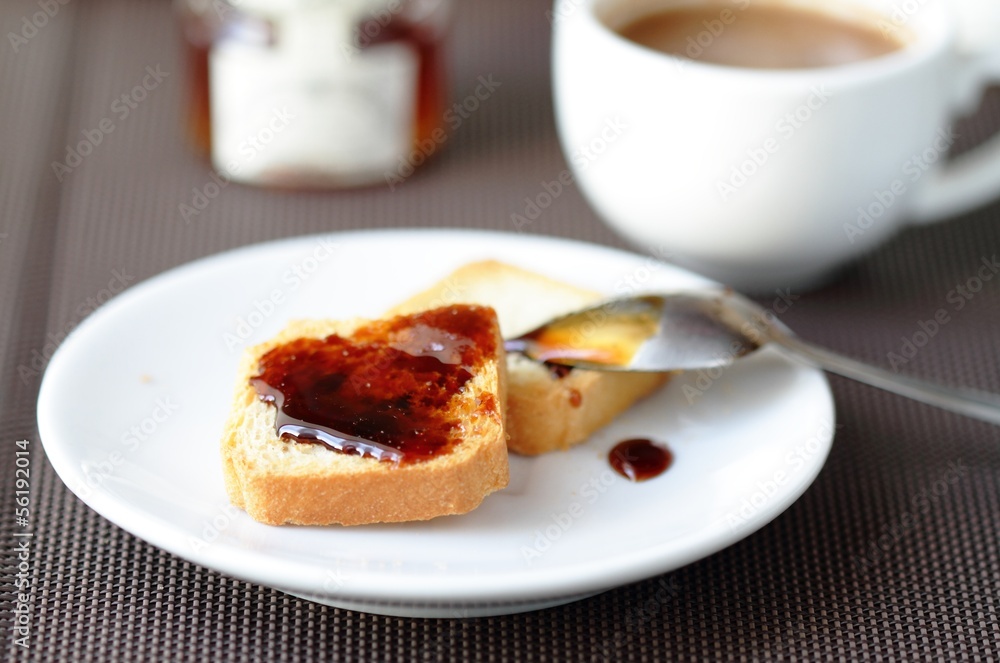 Fresh toast with honey closeup Fresh toast with honey closeup