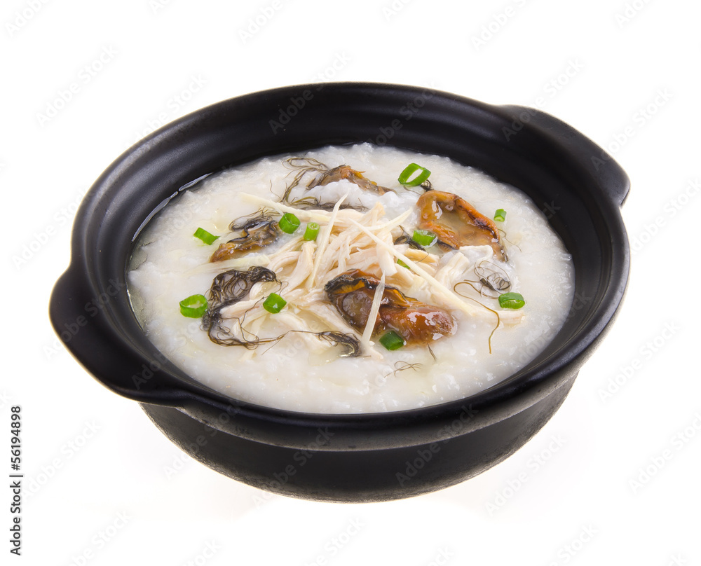 Dried oysters porridge rice gruel