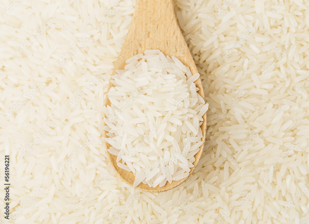 White rice with teaspoon White rice with teaspoon