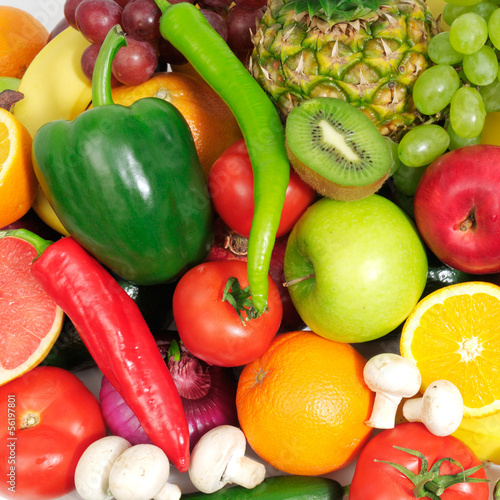 fruits and vegetables background