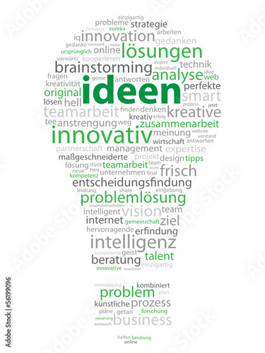 "IDEEN" (Lampe Ikone Kreativität Strategie Lösungen Innovation)