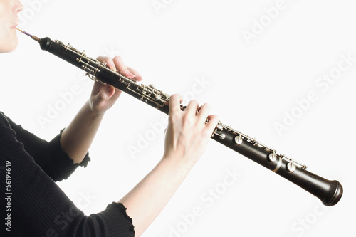 Musical instruments - oboe hands photo