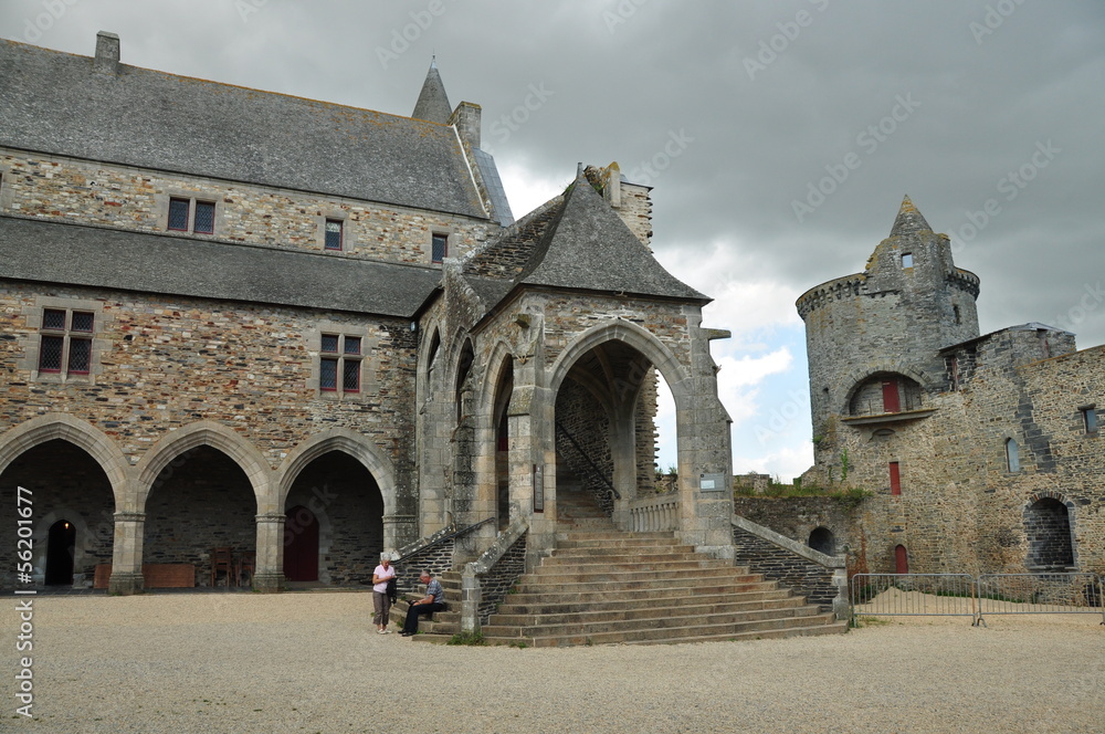 Interior recinto Castillo de Vitré, Francia