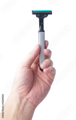 Safety shaver or razor in hand