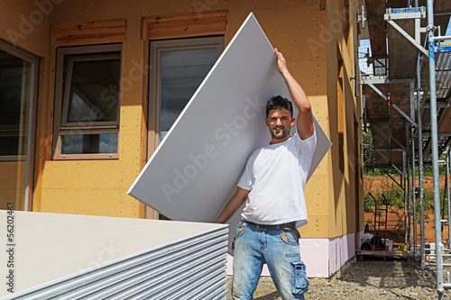 Fetching a plaster board photo