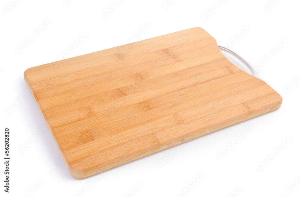 cutting board on white background