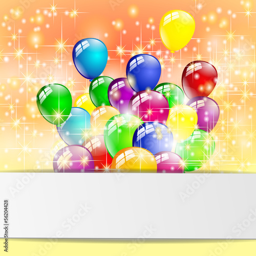 Geburtstagskarte Luftballons Sterne